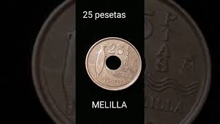 25 pesetas  Melilla old spanish coin