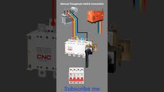 generator and transformar wiring connect to manual changeover switch