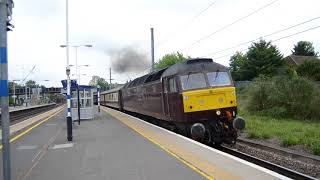 WCR 47772 'Carnforth TMD' & 47760 Thrashing pass Biggleswade 'The Winchester Pullman' 12/05/18