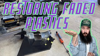 Restoring Faded Plastics With A Heat Gun : The Results #honda #elite #restoration