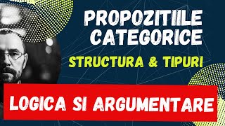 Bac Logica si argumentare, Propozitiile categorice, structura, tipuri