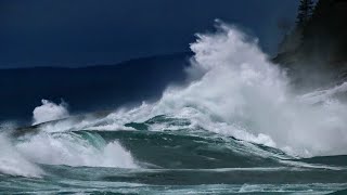 Crazy waves & fall storm on the world's biggest lake #shorts