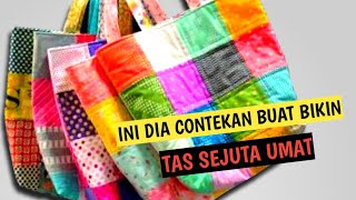 CARA BIKIN TOTE BAG TANPA RIBET DENGAN MODAL MINIMAL / IDE KREASI PERCA