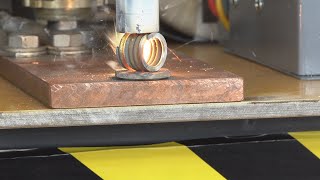 Melting metal spring 1000 With Electricity | Experiments Crazy Transformator ! #Shorts