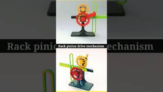 Rake pinion drive mechanism! Solidworks 3D Animation। #Shorts