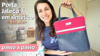 Aprenda a fazer uma BOLSA PORTA JALECO IMPERMEÁVEL | Com bolso e fechamento em zíper