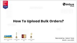 How to upload bulk orders on the NimbusPost seller panel?