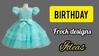 party wear baby frock design //birthday frock//net fabric frock designs