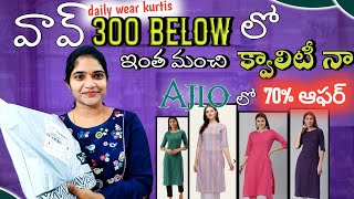 Ajio Daily wears Kurtis Under 300/ajio partywear Kurtis haul/Ajio kurti haul in telugu/ajioshopping