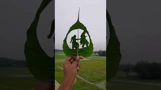 leaf cut drawing | #bahubali and kattappa  #shorts #youtubeshorts #viral  #bahubali2