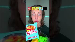 Spicy Rainbow Ramen ASMR!?🥵 #food #candy #mukbang #funny #challenge #junya #stitch #junya1