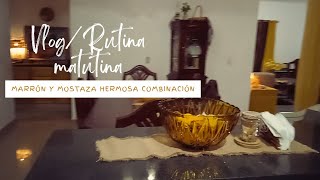 Cómo combinar el marrón y el mostaza/Mi rutina de mañana y tarde.