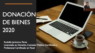 Donación de bienes   Efectos fiscales y exenciones