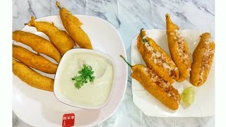 ✨Mirchi bhajiya recipe ||Easy and simple recipe just in minutes || chatpata zaika recipes||