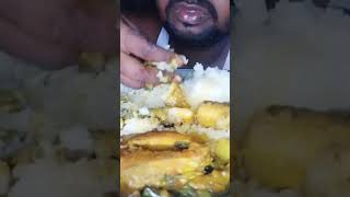 Eating Huge Fish Curry #shorts #eating #fish