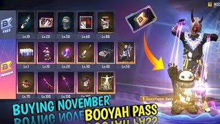 Buying New Booyah Pass Season 11 In Free Fire | November Bp Ring Event | Free Fire New Event Today