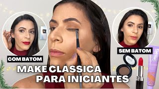 MAQUIAGEM BÁSICA FÁCIL PARA O NATAL - Tutorial para Iniciantes: só com *Baratinhos* | Make com Lari