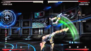 Mortal Kombat X - Cassie Cage 43% Meterless Corner Combo (Post Patch)