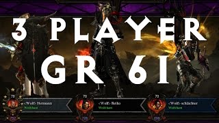 Diablo 3 Wizard+WD+Crus 3 Player GR 61 Season 3 [Gameplay]