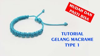 Tutorial Macrame Membuat Gelang Sederhana Type 1 || Tutorial How To Make Macrame Bracelet Simple