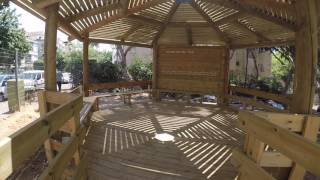 Wooden poles gazebo