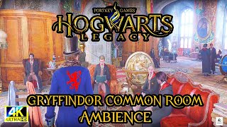 "Enchanting Nights at Hogwarts: Gryffindor Common Room Ambience 🦁✨ | Hogwarts Legacy ASMR"