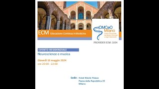 Evento ECM OMCeOMI "Neuroscienze e musica"