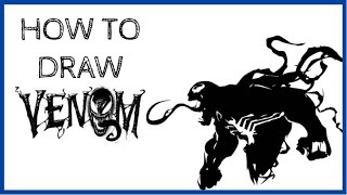 EPIC DRAWING!! How to Draw Venom│Epic Speed Drawing