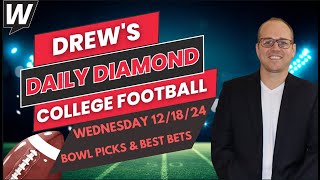 Wednesday College Football Bowl Picks | Boca Raton Bowl | LA Bowl | Drew's Daily Diamond 12/18/24