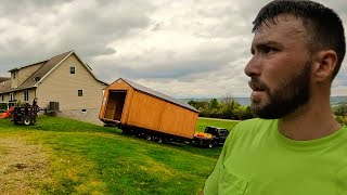 Delivering a Shed Up a Crazy Steep Hill!