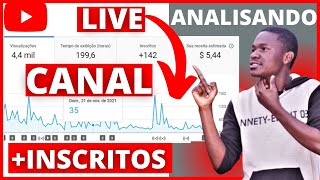 [LIVE] VOU ANALISAR SEU CANAL AGORA AO VIVO ! PARA CRESCER NO YOUTUBE