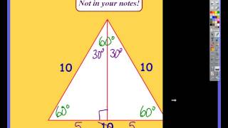 Chapter C, Video #0 - 45-45-90 & 30-60-90 Right Triangle Patterns