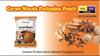 Custom Printed Garam Masala Packaging Poaches, Phone/Whatsup +917034939048