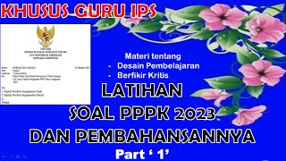 LATIHAN SOAL PPPK TAHUN 2023 " KHUSUS GURU IPS " PART 1