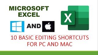 10 EDITING SHORTCUTS OF MICROSOFT EXCEL FOR PC AND MAC || Excel Tutorial || Basic Excel ||