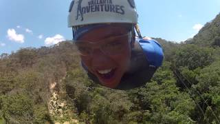 Alex on "SuperMan" zipline in Puerto Vallarta