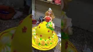 Amazing Princess cake design #shorts #ytshorts #decoration #status #cake #princesscake #dollcake