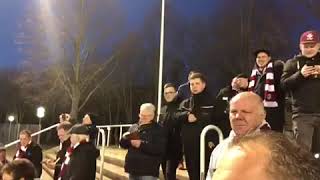 Stimmung im Fanblock des FC Gießen