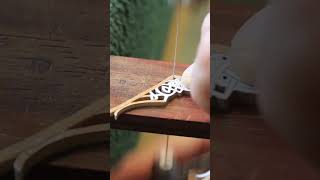 Cutting Koa inlay for guitar headstock