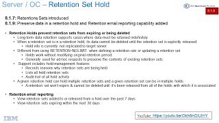 IBM Spectrum Protect - v8.1.9 Retention Set Holds - demo