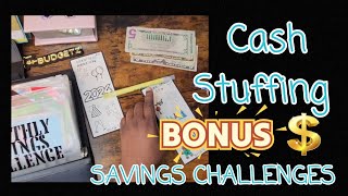 CASH ENVELOPE STUFFING | CASH STUFFING MY SAVINGS CHALLENGES | BONUS MONEY