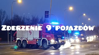 JRG 7 Poznań | Alarmowo 307[P]43 do zderzenia 9 samochodów na ul. Inflanckiej