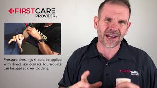 How to apply a Pressure Dressing- CARE Kit contents - Bill Harris Trauma Monkey