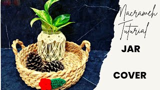 DIY Macrame Recycle Jar Cover | Macrame pot cover