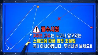 [기준점 24편] 같은 두께 같은 당점 스피드가 다르면 어떻게 변화할까?