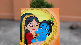 DIY Room Decor| How to make a beautiful clay work on mdf| Wall decoration idea #clayart #krishna