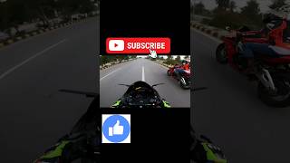 Zx10r vs CBR600rr drag race😍#motovlog #shorts #status #shortsvideo