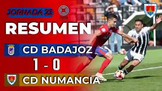 Resumen C.D. Badajoz | 1-0 | C.D. Numancia