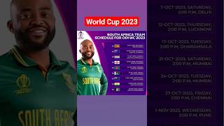 South Africa fixtures for ICC World Cup 2023   #cricket #fixtures #worldcup2023