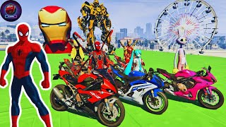 SPIDER-MAN AND VIBRANT SUPER MOTORS DOMINATE THE MEGA RAMP! 🕷️💥 | GTA V